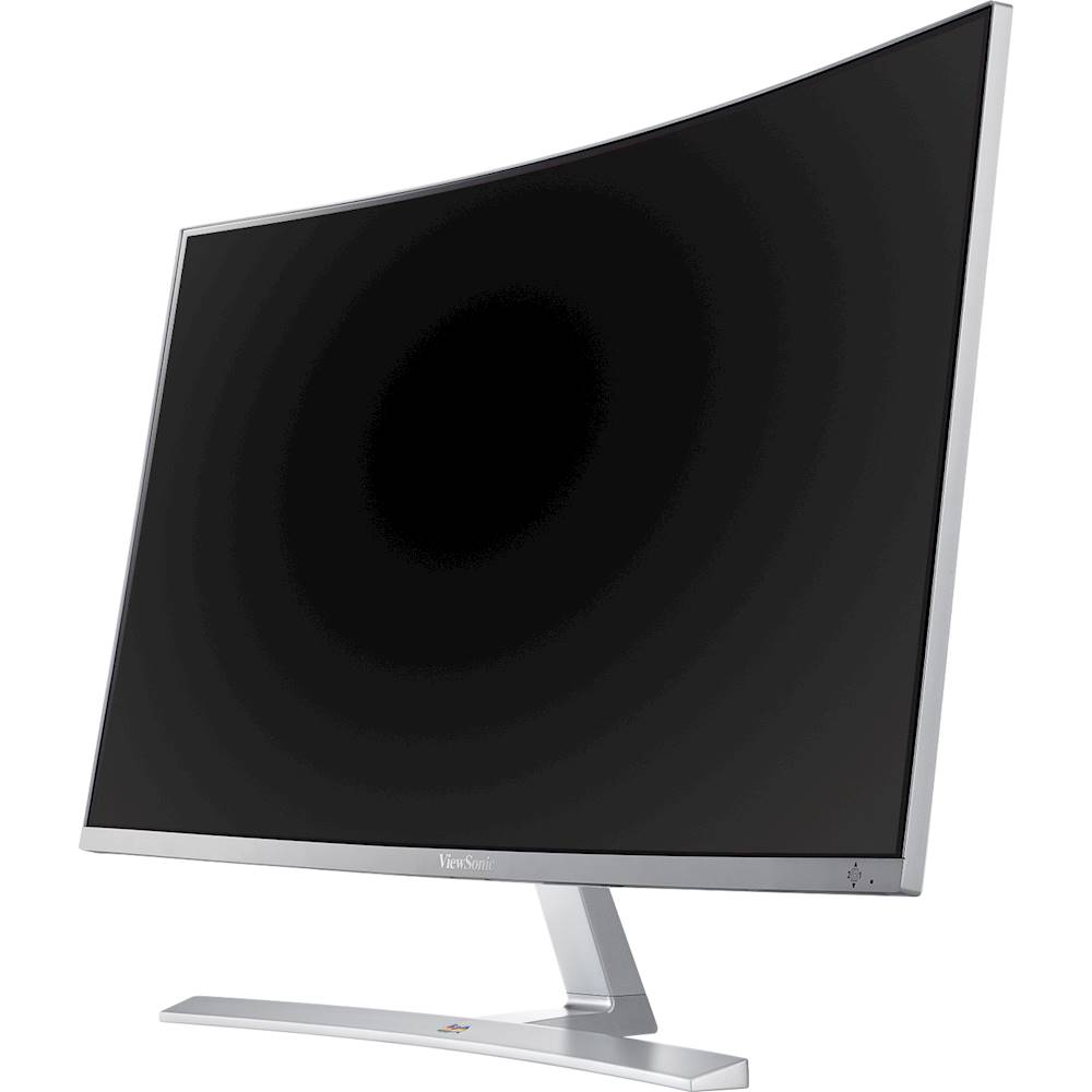 Left View: ViewSonic - VX3216-SCMH-W 31.5" LED Curved FHD Monitor - Silver
