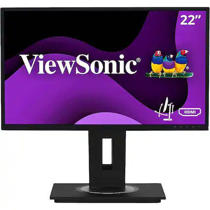 Front. ViewSonic - VG2248 21.5" IPS LED FHD Monitor (DisplayPort, HDMI) - Black.