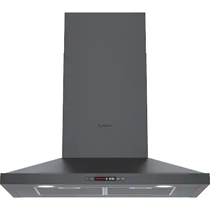 Front. Bosch - 800 Series 30" Convertible Range Hood - Black stainless steel.
