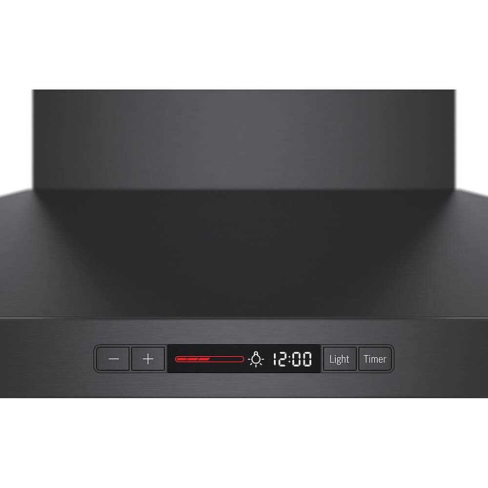 Alt View 18. Bosch - 800 Series 30" Convertible Range Hood - Black stainless steel.