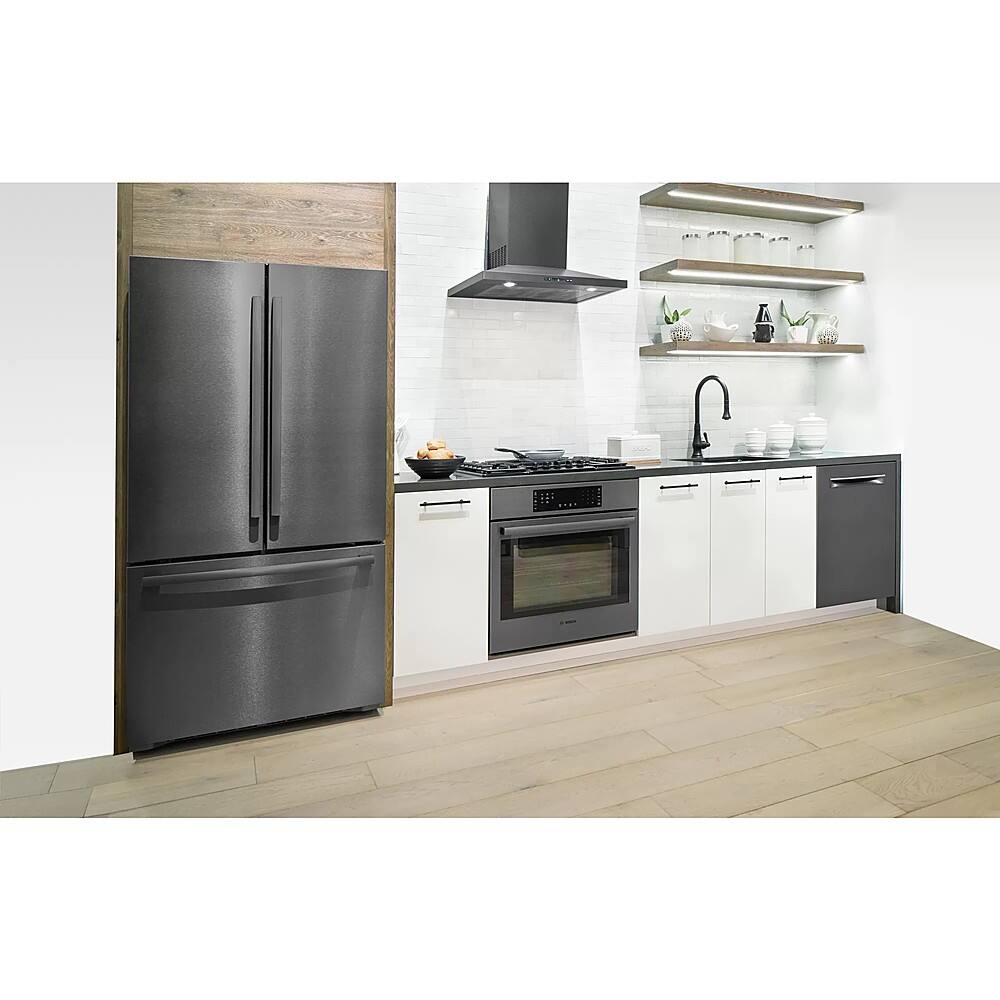 Alt View 19. Bosch - 800 Series 30" Convertible Range Hood - Black stainless steel.