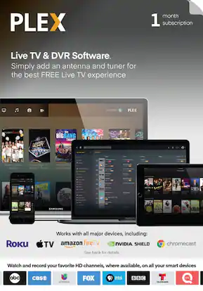Vision Plex Software 1 Month Plex Live TV and DVR Software Access Subscription [Digital ...