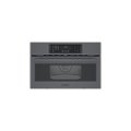 Bosch - 800 Series 1.6 Cu. Ft. Convection Built-In Microwave - Black Stainless Steel