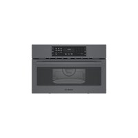 Bosch - 800 Series 1.6 Cu. Ft. Built-In Microwave - Black stainless steel - Front_Zoom