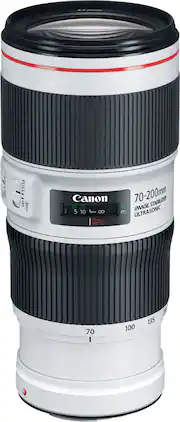 Canon - EF70-200mm F4.0 L IS II USM Optical Telephoto Zoom Lens for EOS DSLR Cameras - White