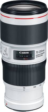 Front. Canon - EF70-200mm F4.0 L IS II USM Optical Telephoto Zoom Lens for EOS DSLR Cameras - White.