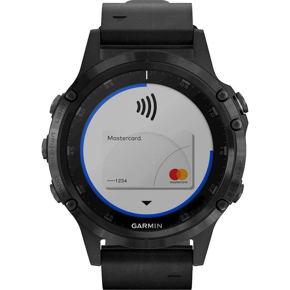 Alt View 14. Garmin - fēnix® 5 Plus Sapphire Smartwatch 47mm Fiber-Reinforced Polymer - Black.