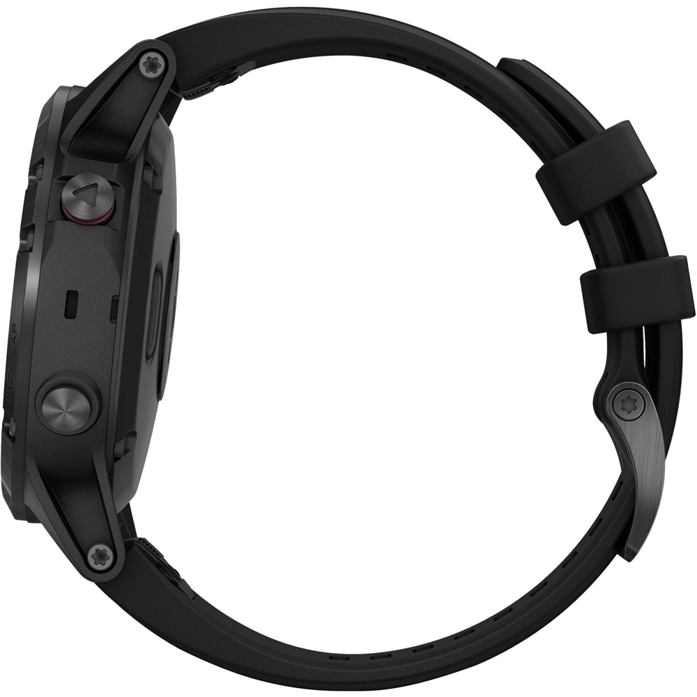 Angle View: Garmin - fēnix 5 Plus Sapphire GPS Smartwatch 47mm Fiber-Reinforced Polymer - Black