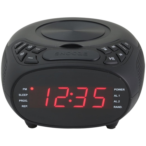 GPX - Digital FM Clock Radio - Black