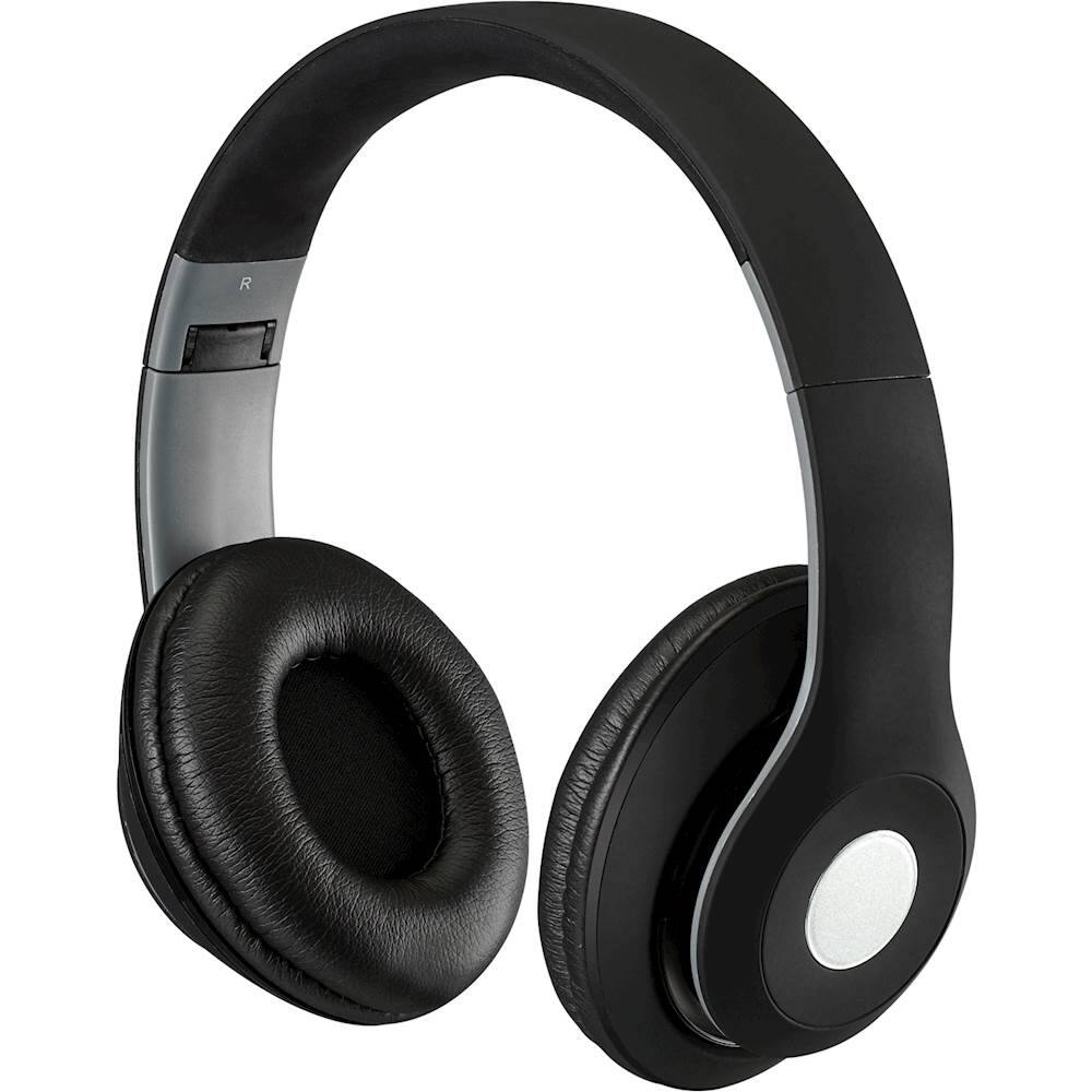 Left. iLive - Wireless On-Ear Headphones - Matte Black.