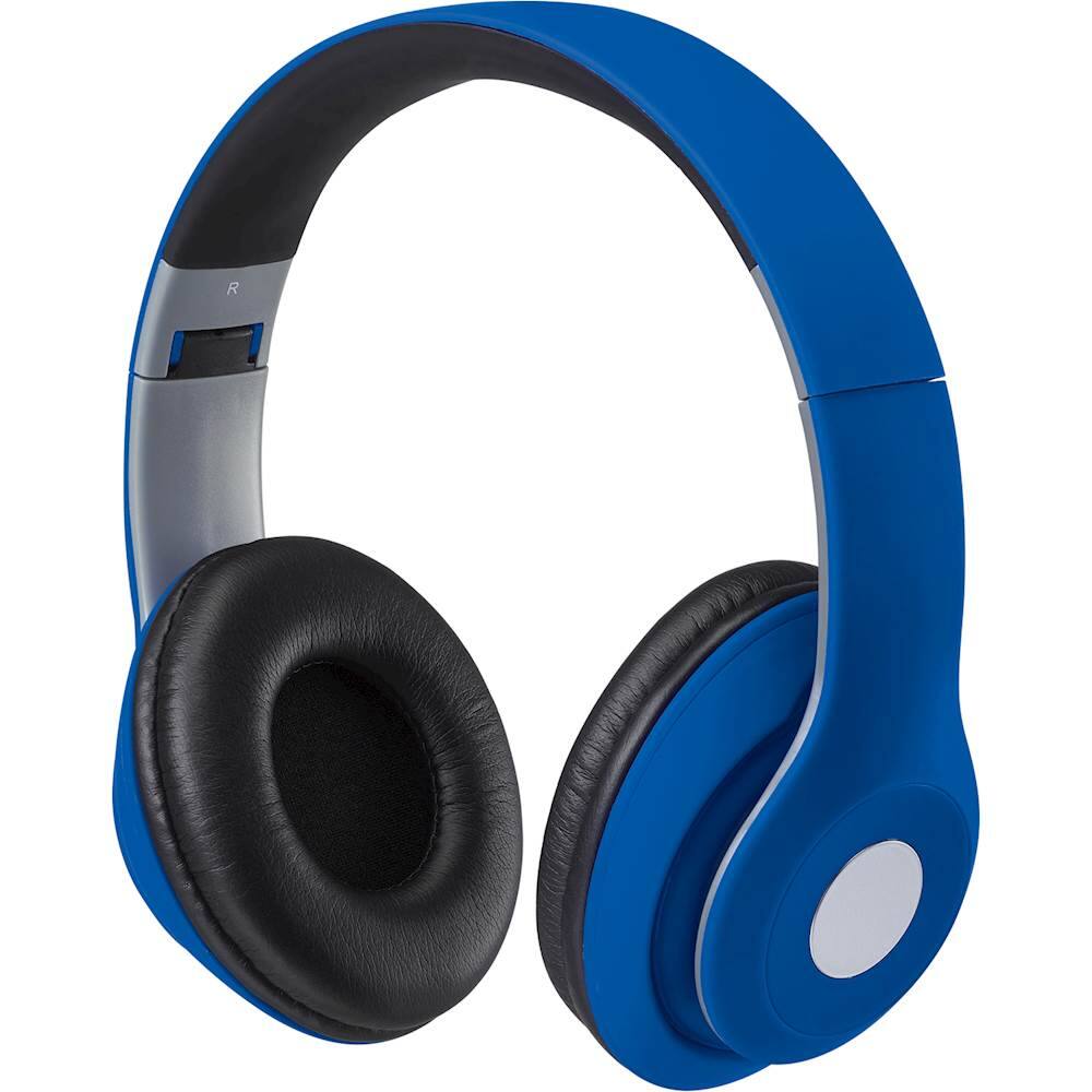 Left View: iLive - Wireless On-Ear Headphones - Matte Blue