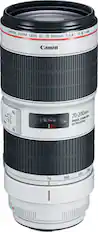 Front. Canon - EF70-200mm F2.8L IS III USM Optical Telephoto Zoom Lens for EOS DSLR Cameras - White.