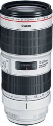 EF70-200mm F2.8L IS III USM Optical Telephoto Zoom Lens for Canon EOS DSLR Cameras - White - Front_Zoom