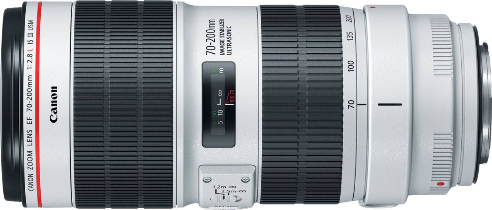 Alt View 11. Canon - EF70-200mm F2.8L IS III USM Optical Telephoto Zoom Lens for EOS DSLR Cameras - White.