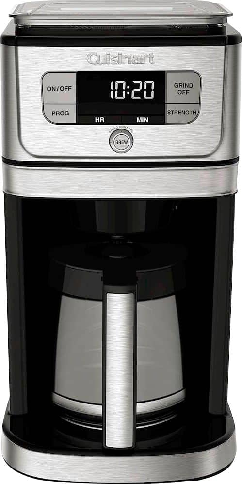 Front. Cuisinart - Burr Grind & Brew 12-Cup Coffee Maker - Black/Stainless Steel.
