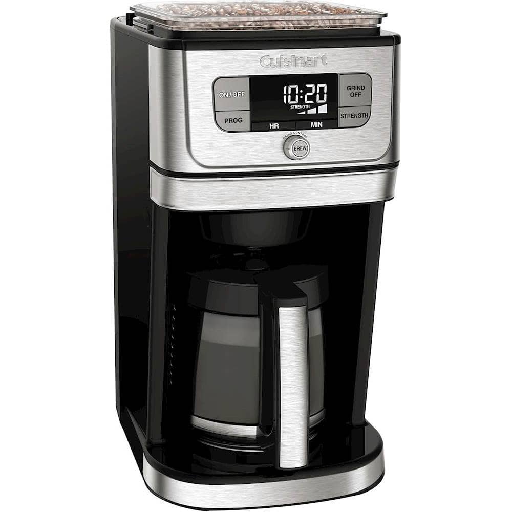 Alt View 11. Cuisinart - Burr Grind & Brew 12-Cup Coffee Maker - Black/Stainless Steel.