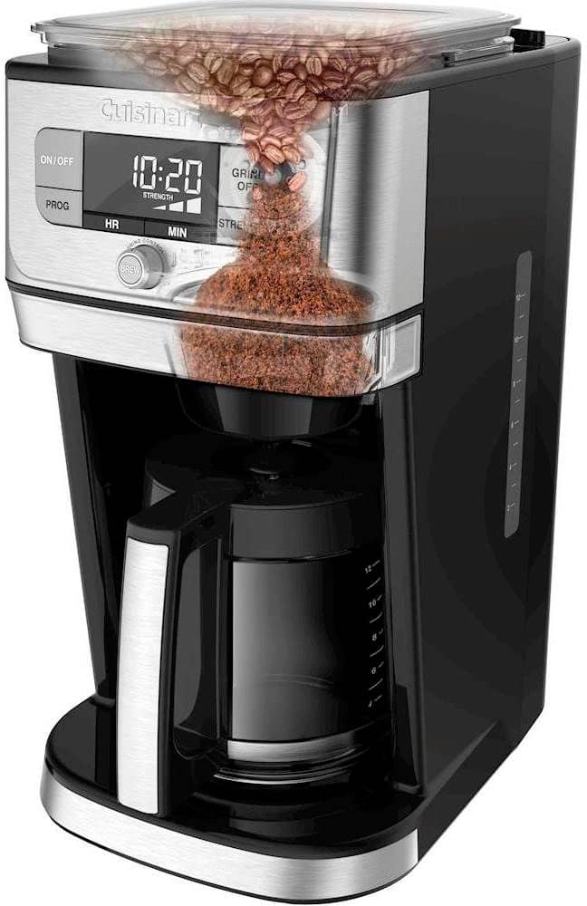 Alt View 12. Cuisinart - Burr Grind & Brew 12-Cup Coffee Maker - Black/Stainless Steel.