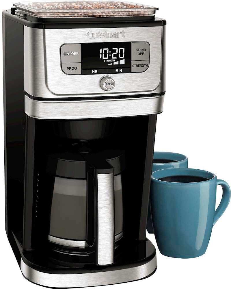 Alt View 14. Cuisinart - Burr Grind & Brew 12-Cup Coffee Maker - Black/Stainless Steel.