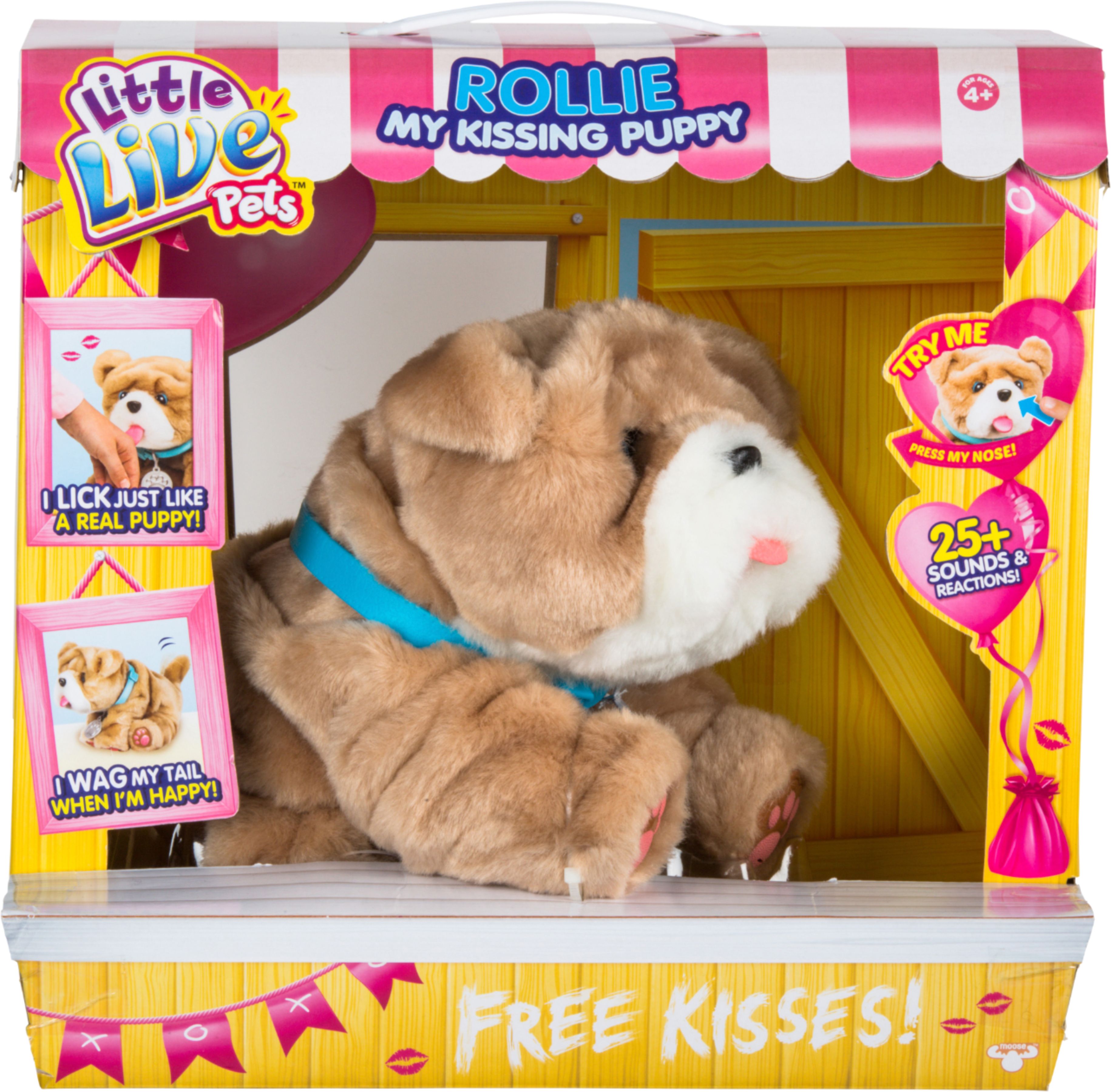 rollie kissing puppy toy