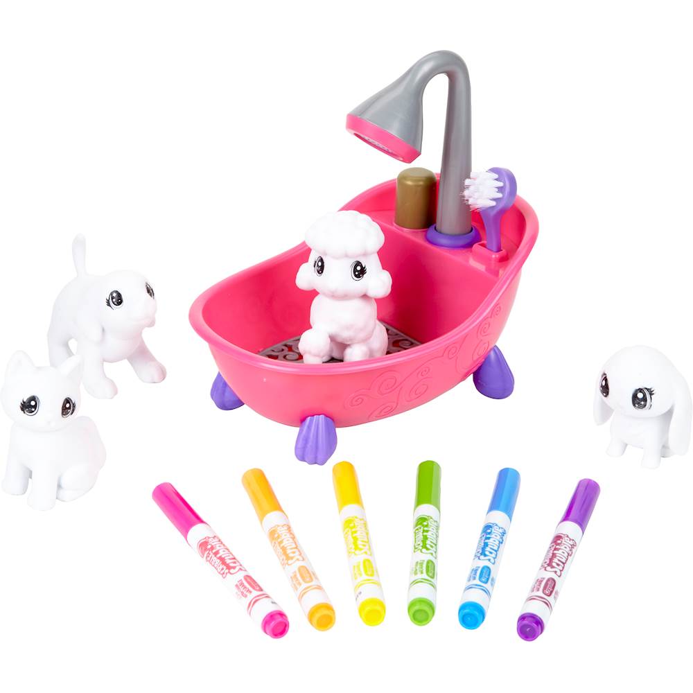 Crayola Scribble Scrubbie Pets Scrub Tub Playset Bath Color