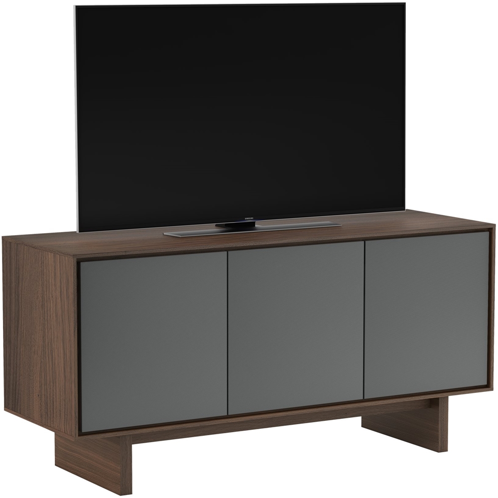 Left View: BDI - Octave TV Cabinet for Most Flat-Panel TVs Up to 70" - Toasted Walnut
