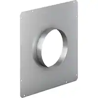 6" Round Front Plate for Select Bosch Range Hood Blowers - Gray - Angle_Zoom