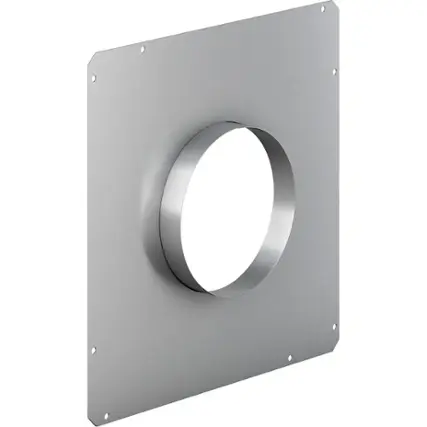 Angle. Bosch - 6" Round Front Plate for Select Bosch Range Hood Blowers - Gray.
