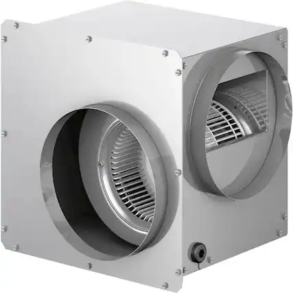 Left. Bosch - Flexible Integral Blower for Bosch Downdraft Range Hoods - Stainless Steel.