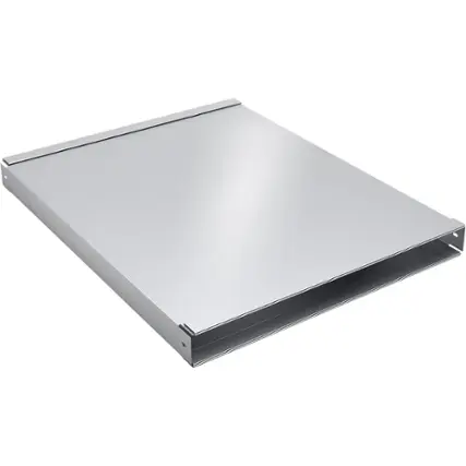 Front. Bosch - Duct Channel for Select Bosch Downdraft Hoods - Silver - Stainless Steel.