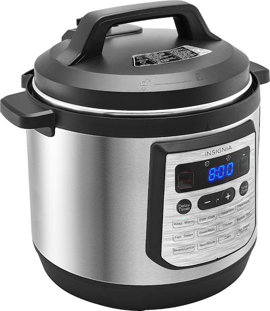 Insigniaâ¢ - 8-Quart Multi-Function Pressure Cooker - Stainless Steel - Angle_Zoom. 1 of 6 . Swipe left for next.