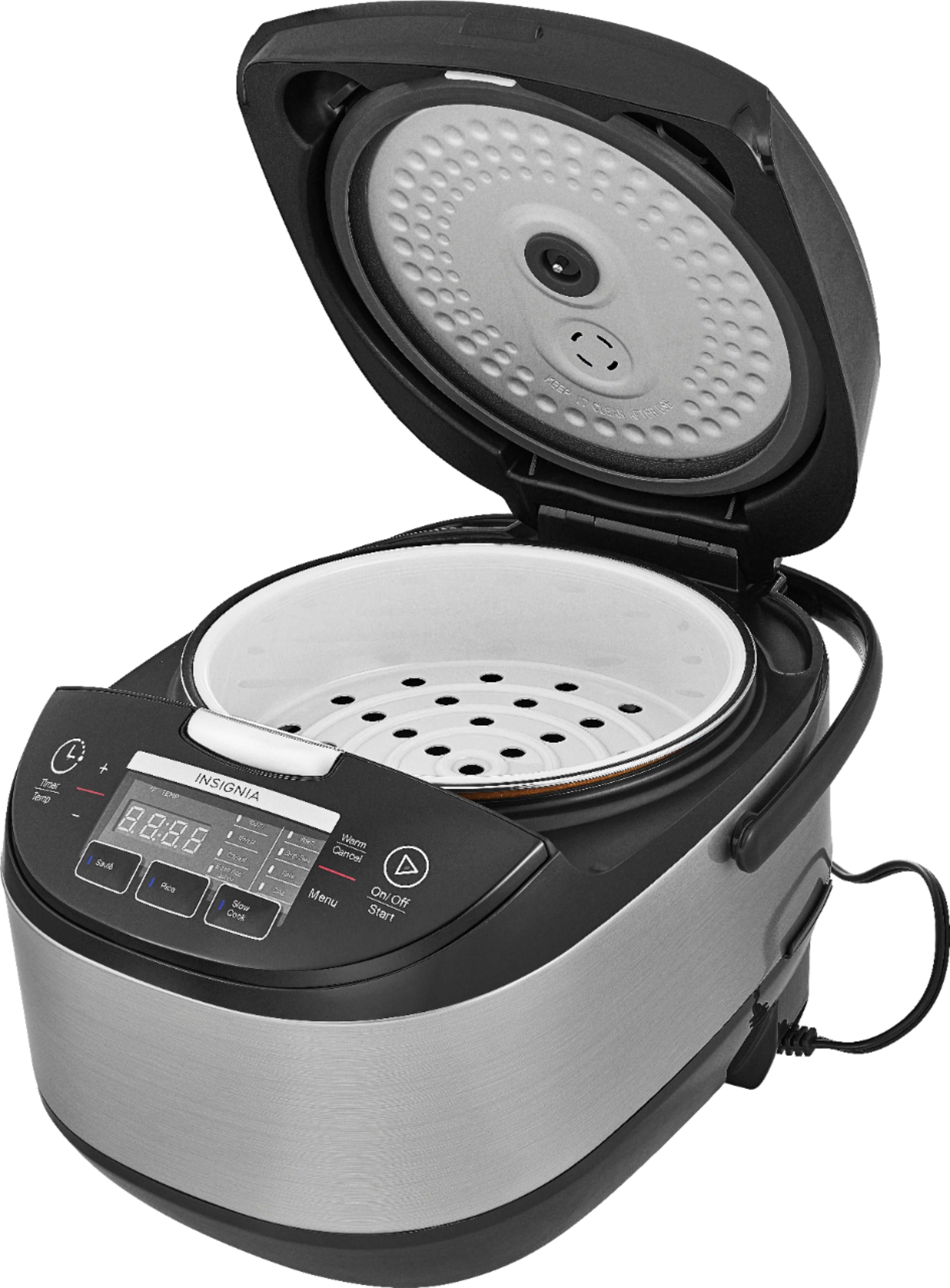 Stainless Steel Model Details about   Insignia 20-cup Rice Cooker NS-RC50SS9 