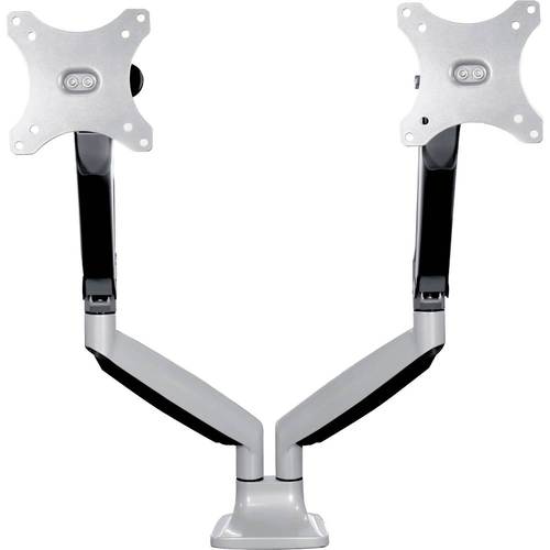 UPC 757448025026 product image for Diamond Ergo - Pro Series Interactive Dual Monitor Desk Mount - Black/Silver | upcitemdb.com