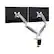 Alt View 12. Diamond Ergo - Pro Series Interactive Dual Monitor Desk Mount - Black/Silver.