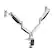 Alt View 1. Diamond Ergo - Pro Series Interactive Dual Monitor Desk Mount - Black/Silver.