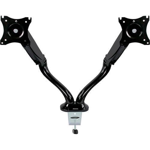 Diamond Ergo - Elite Series Interactive Dual Monitor Desk Mount - Black-Front_Standard 