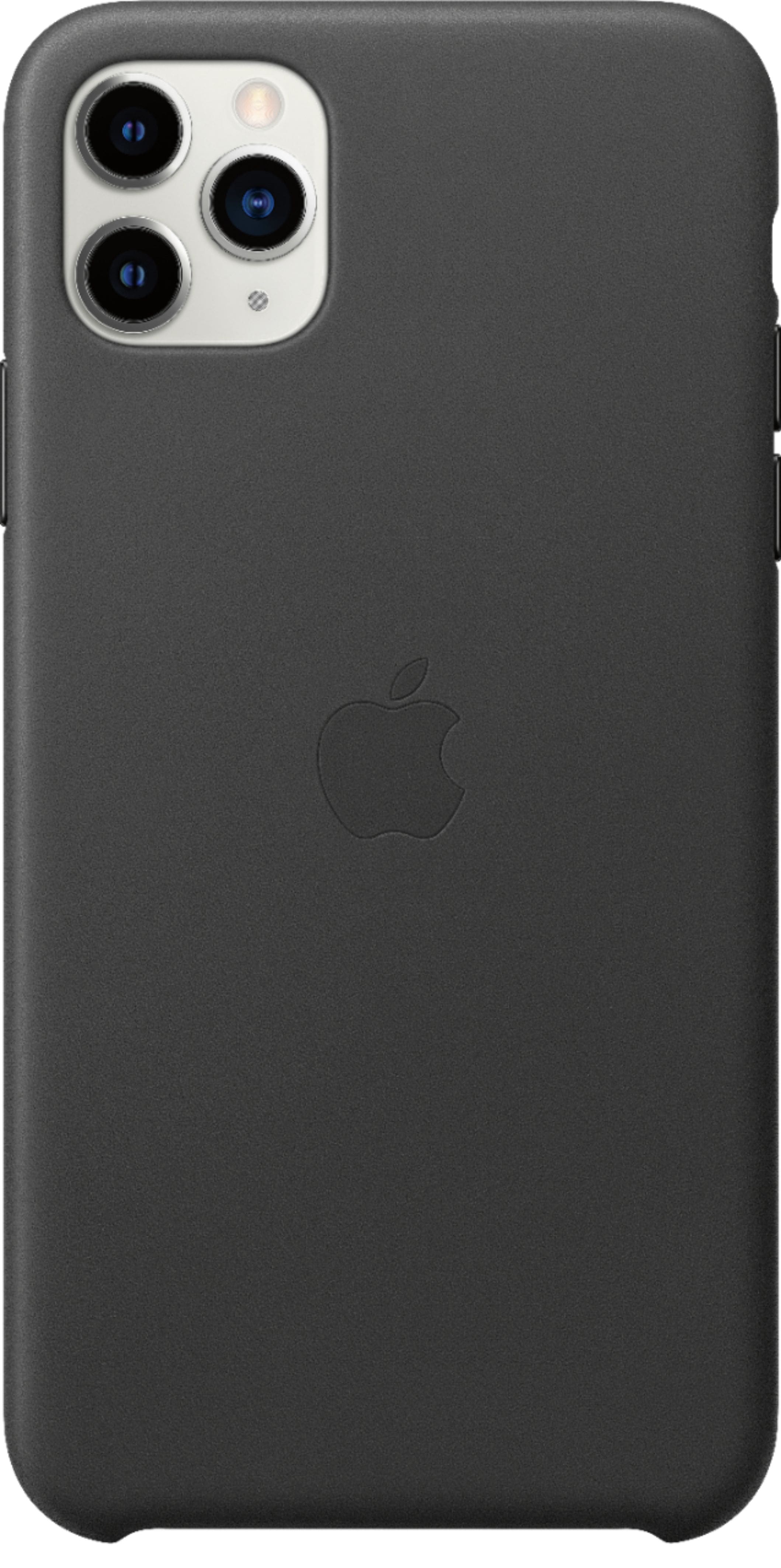 Alt View 1. Apple - iPhone 11 Pro Max Leather Case - Black.