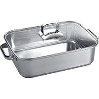 Thermador - 10" x 16" Roasting Pan - Stainless Steel - Angle_Zoom
