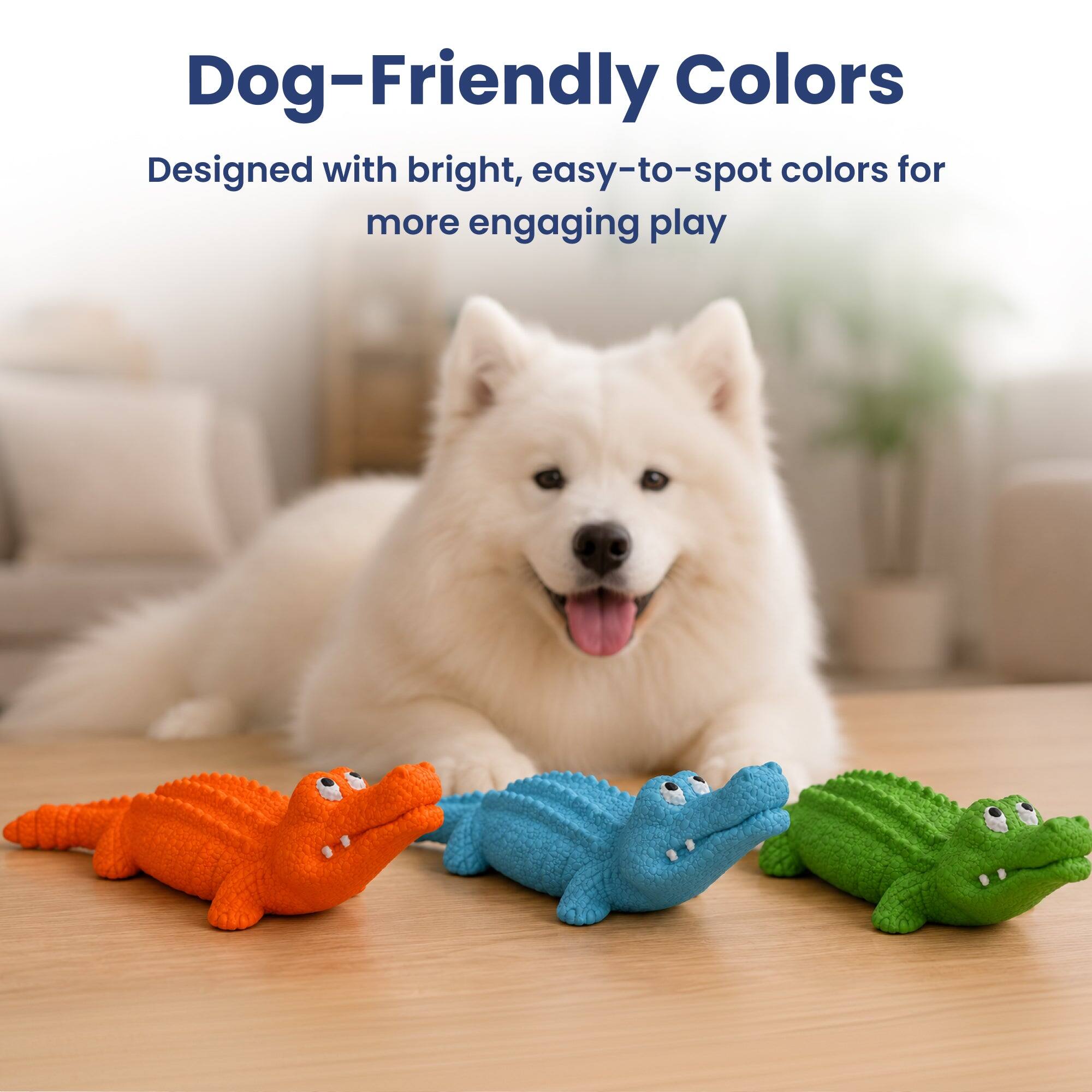 Dog-Friendly Colors  
Designed with bright, easy-to-spot colors for more engaging play