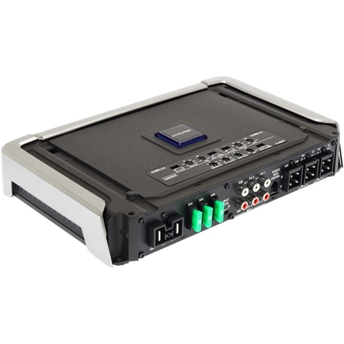 Back View: AudioControl - 300W 2-Channel Class D Micro Amplifier - Black
