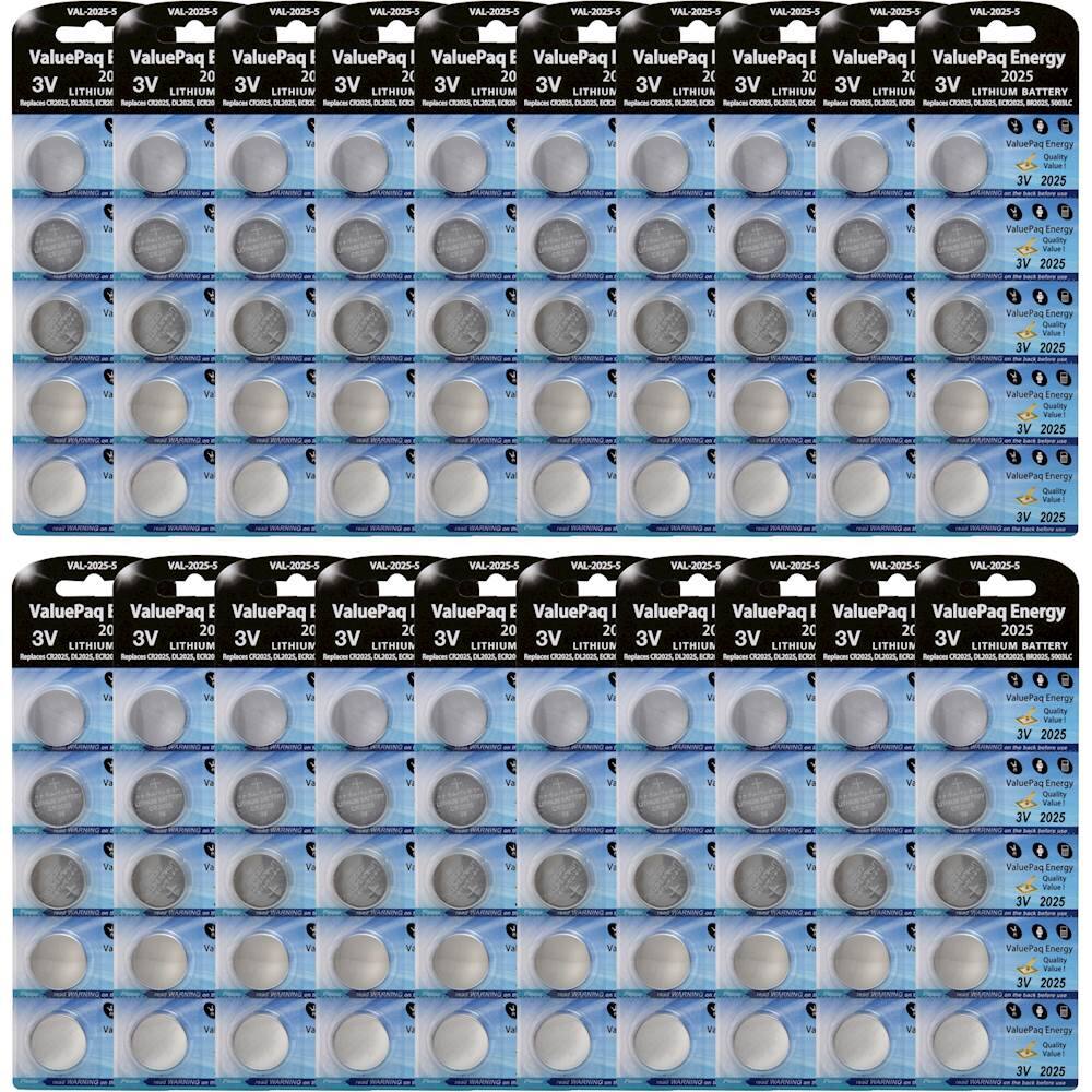 Front. UltraLast - CR2025 Batteries (100-Pack) - Silver.