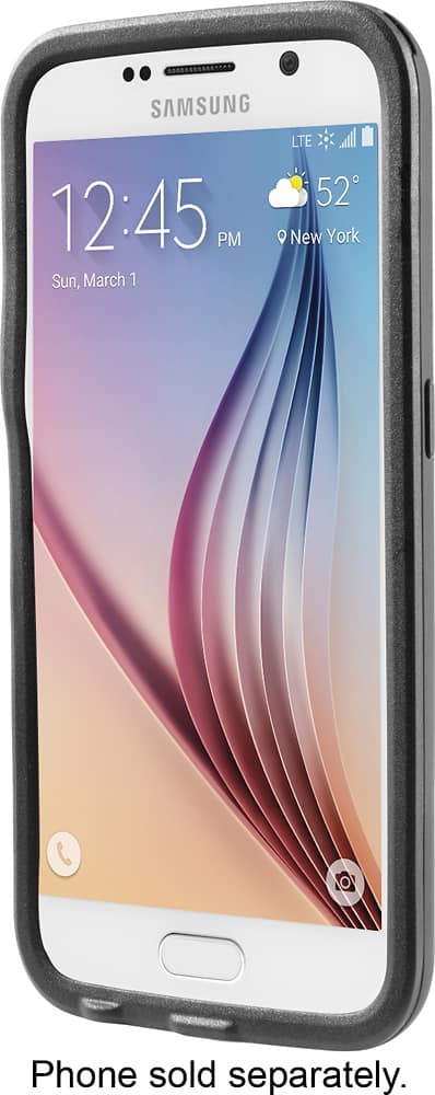 Front. Platinum™ - Case for Samsung Galaxy S6 Cell Phones - Black.