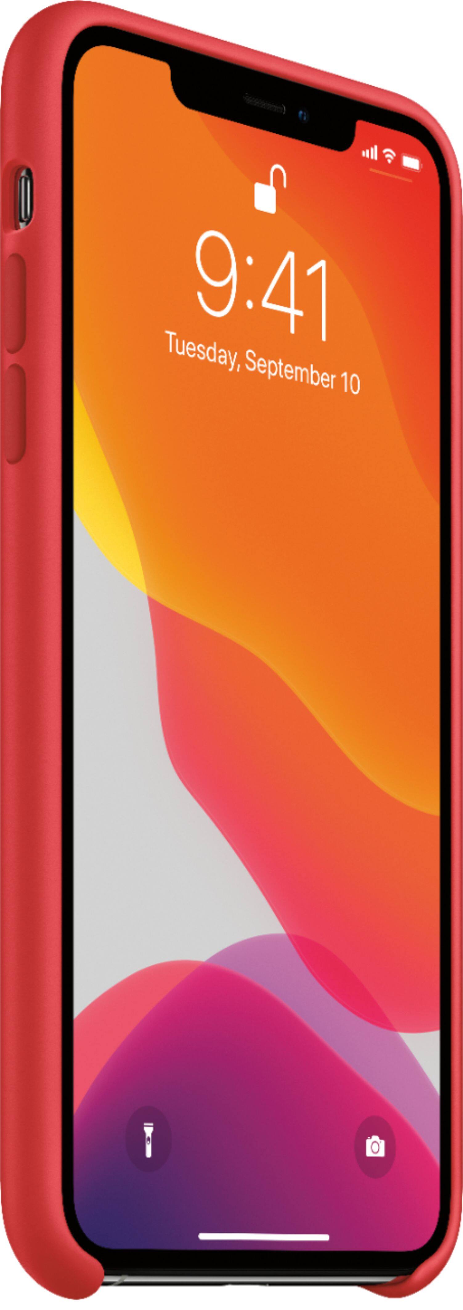 Alt View 12. Apple - iPhone 11 Pro Max Silicone Case - (PRODUCT)RED.