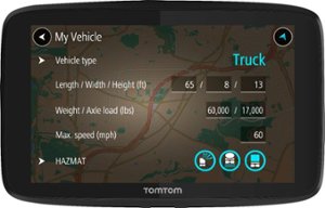 TomTom - TRUCKER 620 6" GPS with Built-In Bluetooth, Lifetime Map Updates and Lifetime Traffic Updates - Black - Front_Zoom