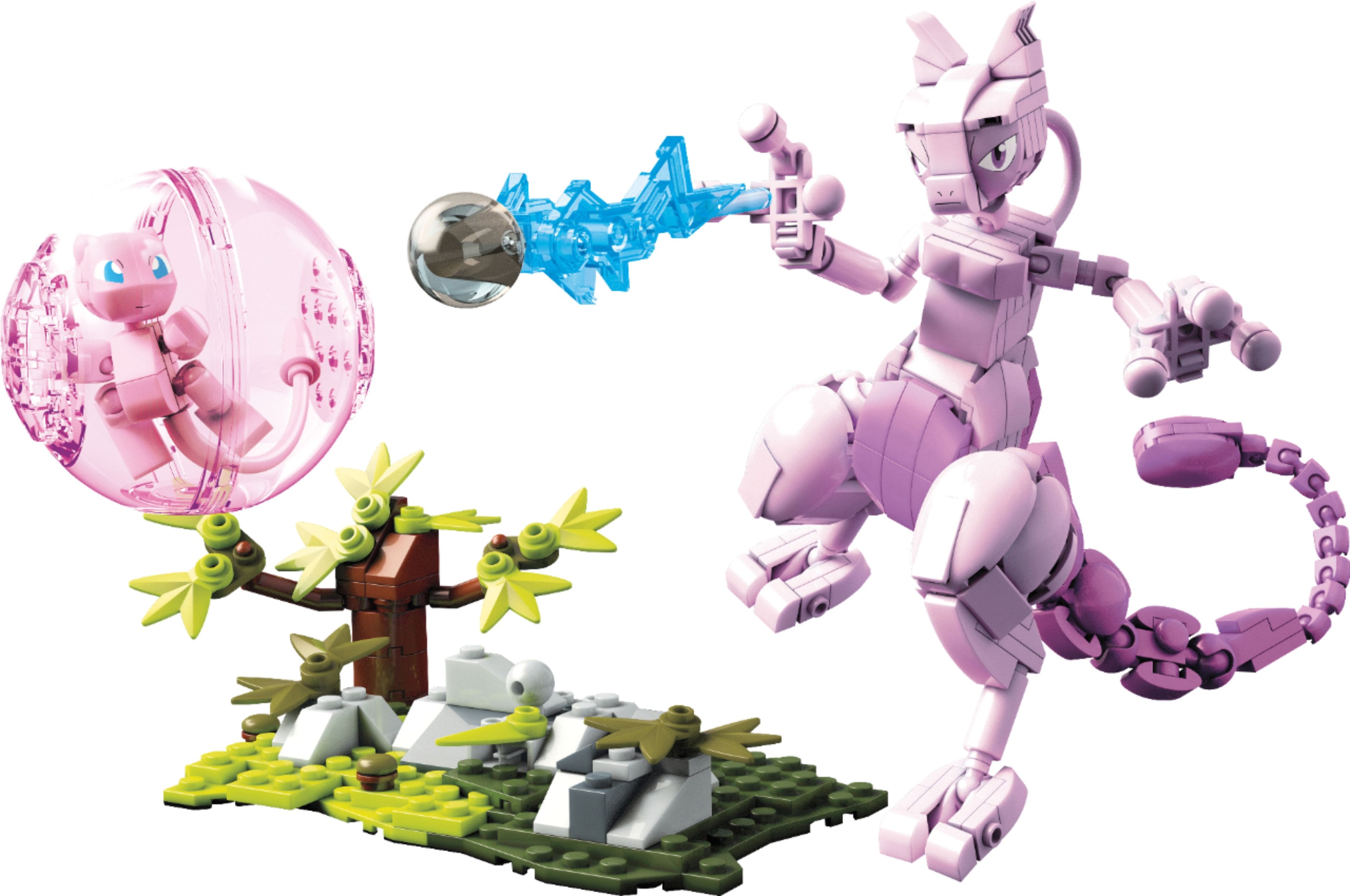  Mega Construx Pokemon Mew vs. Mewtwo Clash Construction Set  with character figures, Building Toys for Kids (341 Pieces) : Toys & Games