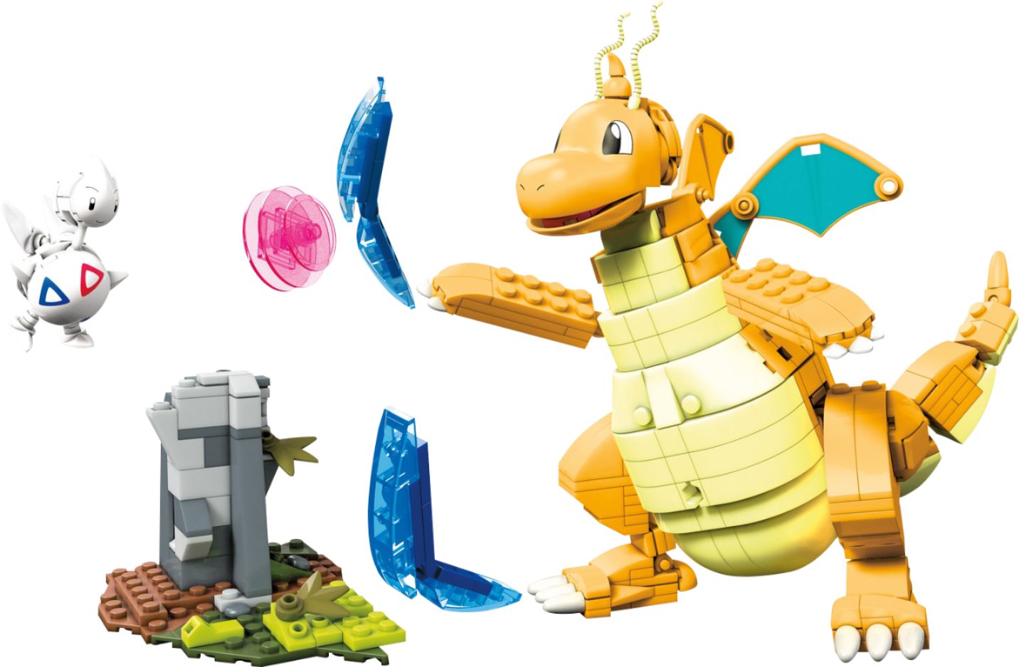 Pokemon Dragonite Mega Bloks Construx Build With Motion Set HKT25