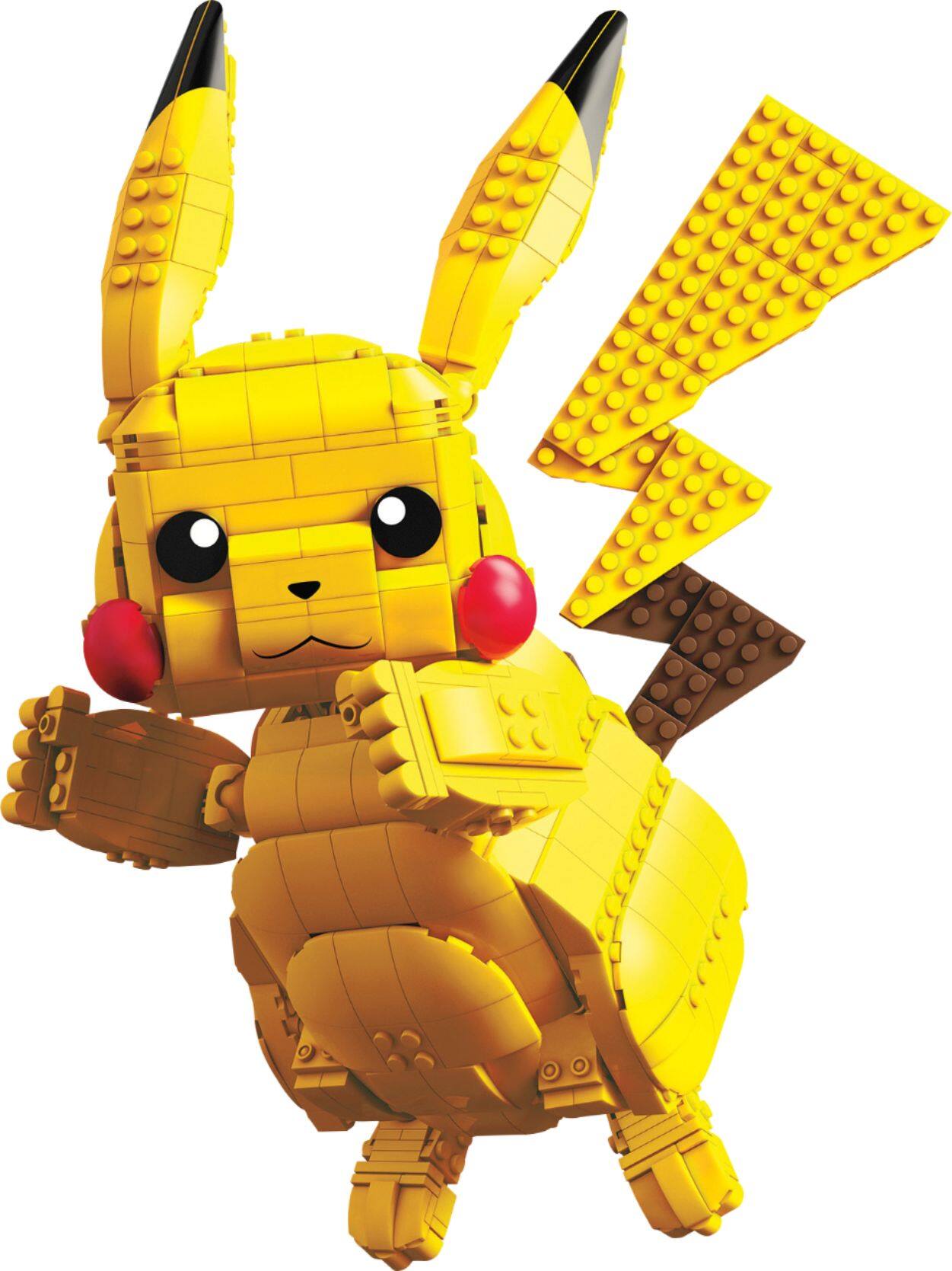 Left. Mega Construx - Pokemon Jumbo Pikachu Building Set - Multicolor.