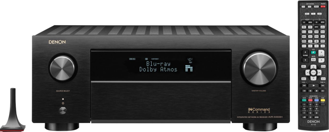 Denon AVR-X4500H 8 HDMI In Out, 9.2 Channel 125 | Dolby Surround Sound, Music Streaming + HEOS Black AVRX4500H - Best Buy