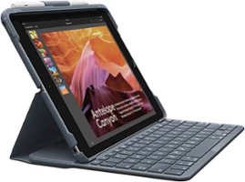 Logitech - Slim Folio Keyboard Folio Case for Apple® iPad 5th/6th Generation - Angle_Zoom
