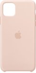 Front. Apple - iPhone 11 Pro Max Silicone Case - Pink Sand.