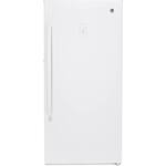 GE - 14.1 Cu. Ft. Frost-Free Upright Freezer - White - Front_Standard
